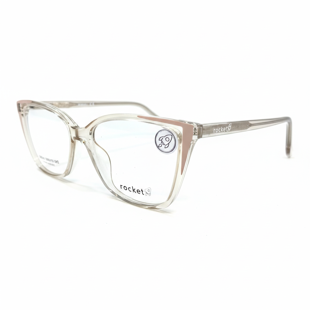 Armação de Óculos Rocket LQ5534 C6 - Nude Cristal