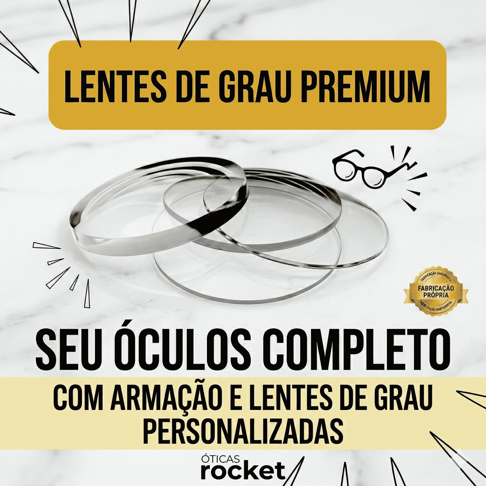 Armação de Óculos Unissex Selects Crystal - Transparente Minimalista - Imagem 3