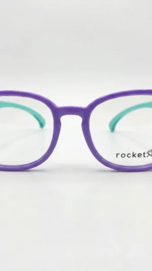 Armação de Óculos Infantil Rocket Kids Flex - Roxo e Turquesa