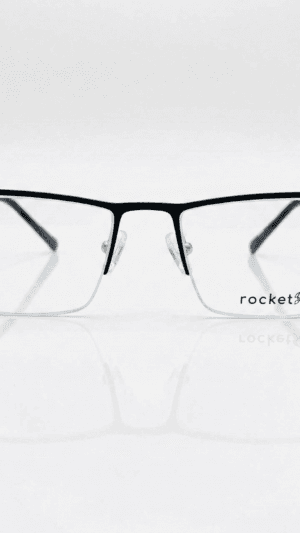 Armação de Óculos Masculina Rocket Estilo Executivo - Preto Fosco (Fio de Nylon)