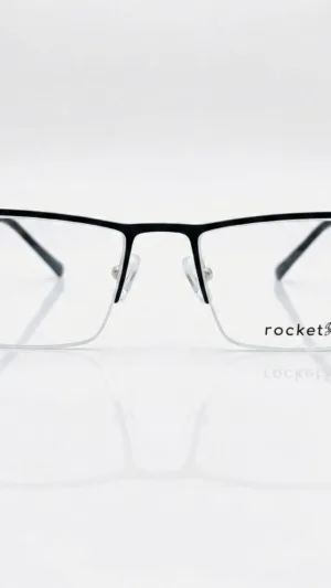 Armação de Óculos Masculina Rocket Estilo Executivo - Preto Fosco (Fio de Nylon)