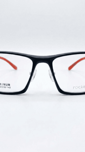 Armação de Óculos Rocket 2001 C2 - Aluminum Black & Red