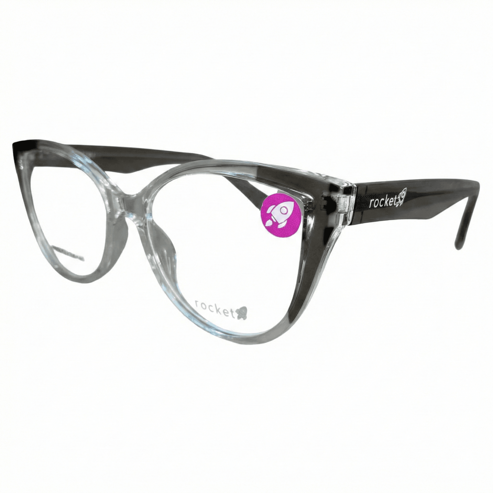 Armação de Óculos Feminino Rocket Style - Cinza Translúcido Moderno - Imagem 2