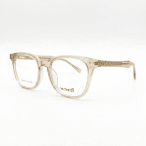 Armação de Óculos Unissex Rocket Classic - Bege Cristal Transparente
