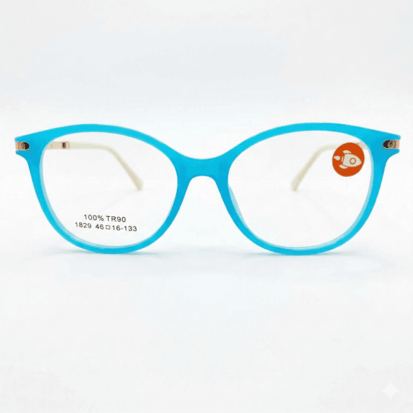 Armação Infantil Rocket TR90 Flex - Azul Turquesa com Hastes Pastel e Gold