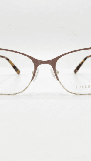 Armação Feminina Rocket Elegance - Rosê com Hastes Tartaruga