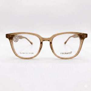 Armação de Óculos Unissex Rocket Classic - Mel Translúcido Cristal
