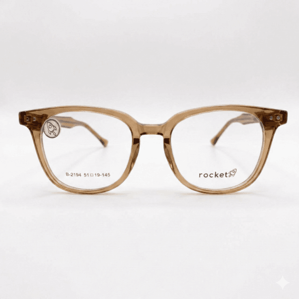 Armação de Óculos Unissex Rocket Classic - Mel Translúcido Cristal