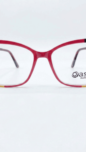 Armação de Óculos Feminino Oasi Gatinho - Colorido com Pink e Oncinha