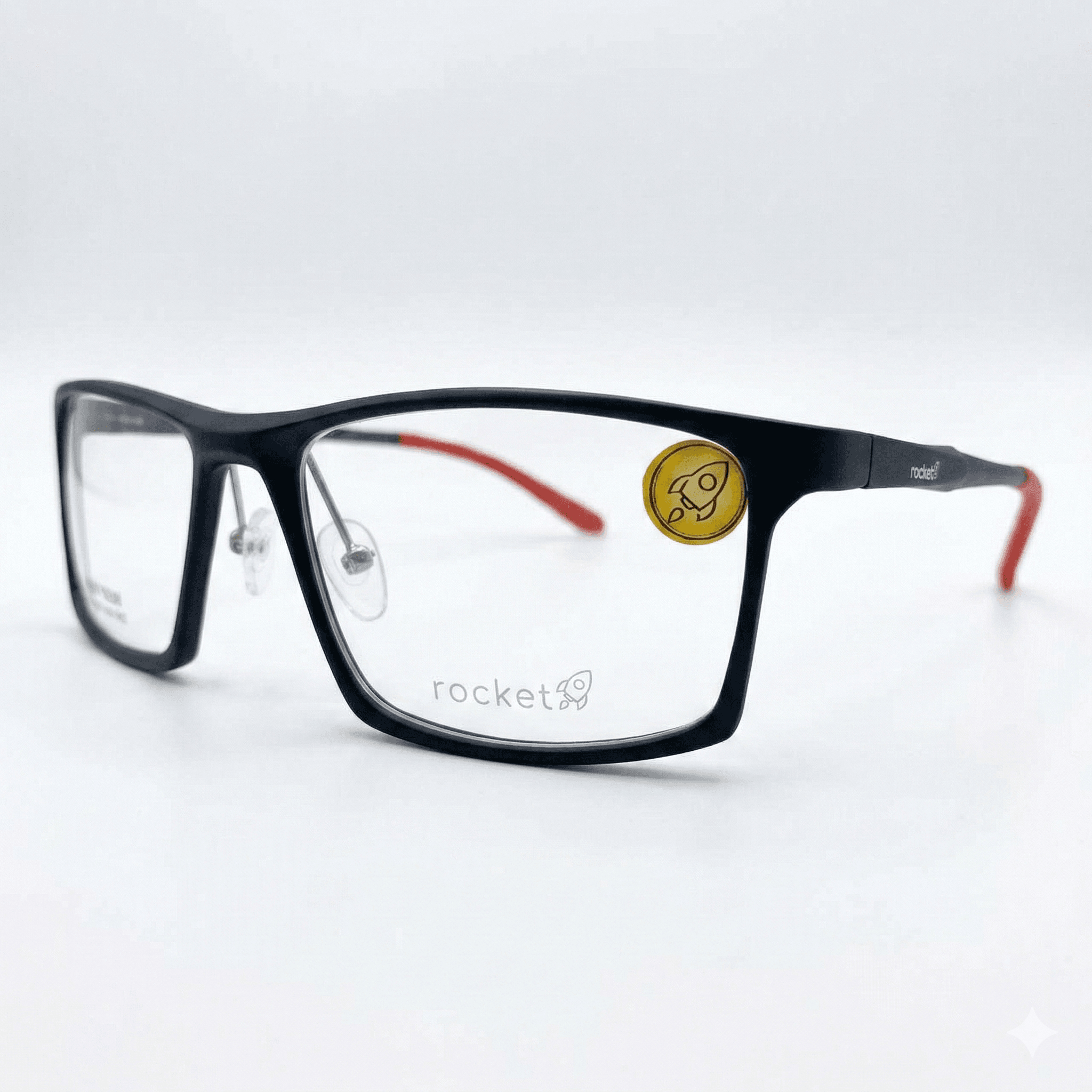 Armação de Óculos Rocket 2001 C2 - Aluminum Black & Red - Imagem 2