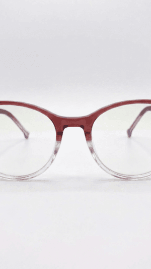 Armação de Óculos Feminino Rocket Charm - Vinho Degradê com Transparente