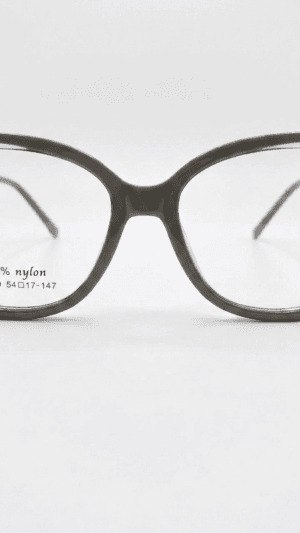 Armação de Óculos Feminino Rocket Greige Lux - Cristal com Hastes em Cinza Quente